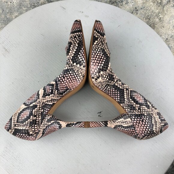 Vince Camuto Women's Size 6M Aparla Brown Snake Print Leather High Heel Pumps - Picture 10 of 16